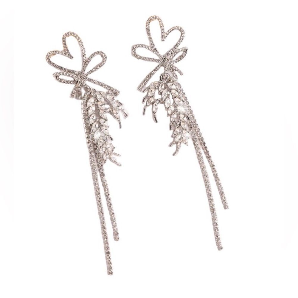 Heart dangle earrings #1119